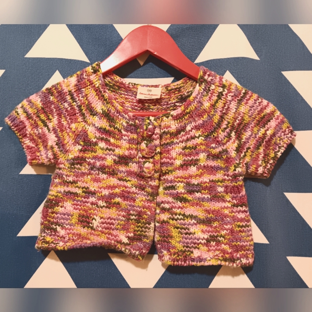 Hanna Andersson Knit Sweater - Like New - Snap Closure - Size 110